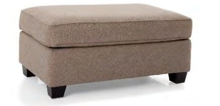 Brown ottoman on a white background