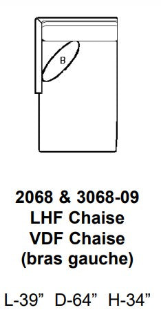 June Left Hand Front Chaise