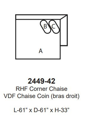Chelsea Right Hand Front Corner Chaise