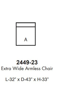 Chelsea Extra-Wide Armless Chair