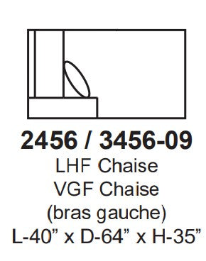 Technical drawing of a chair with dimensions labeled