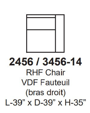 Alice Right Hand Front Chair (Leather)