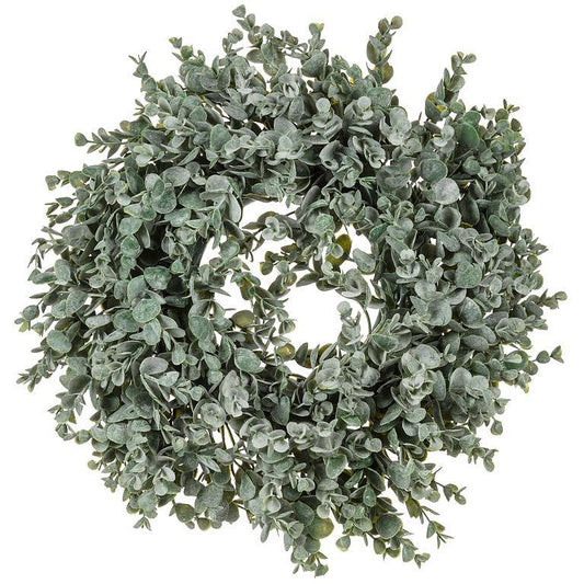 Green leafy wreath on a white background