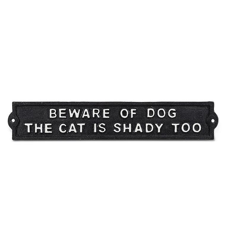 Iron Beware Of Dog Sign