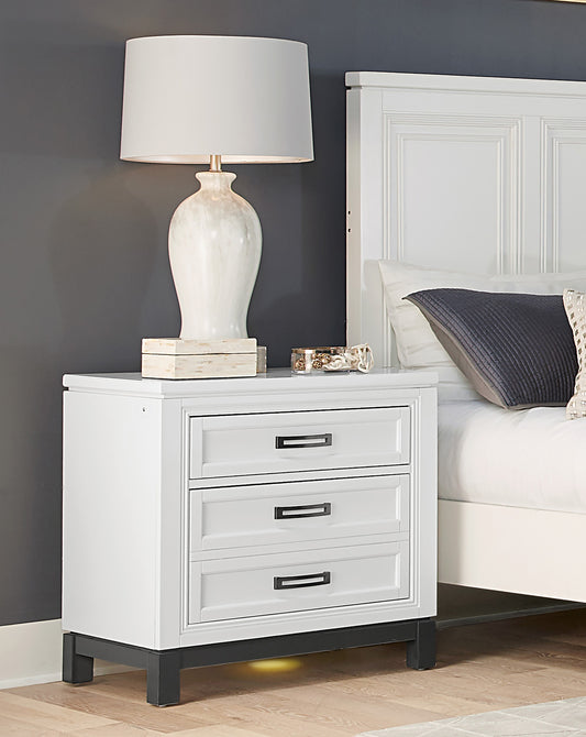 Gwen Three Drawer Nightstand
