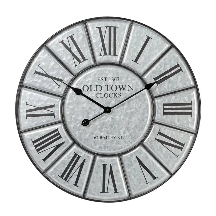 Galvanized Wall Clock