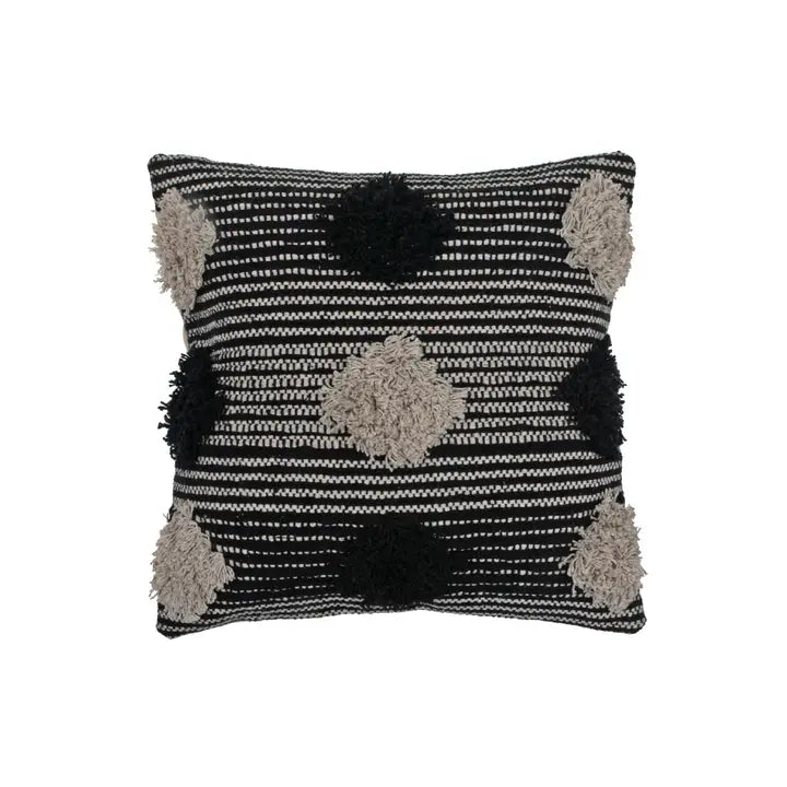 Pom Pom Cotton Throw Pillow