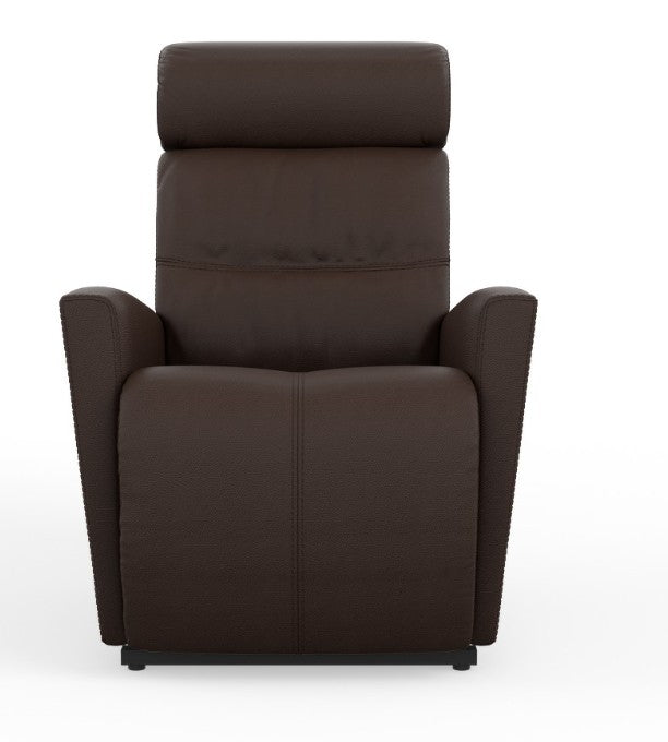 Brown recliner chair on a white background