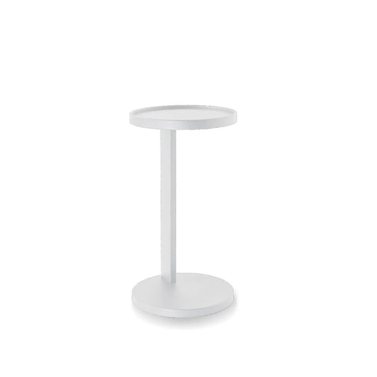 White side table on a white background