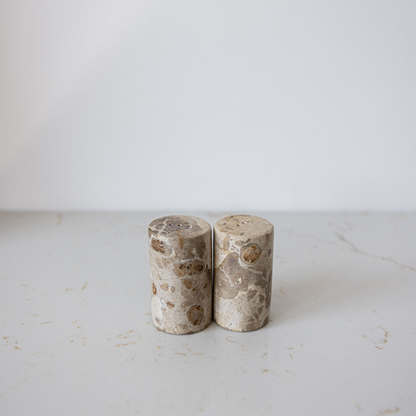 Chocolate Marble Salt & Pepper Shakers