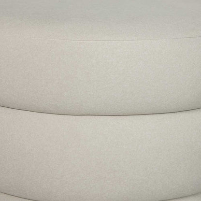 Rosie Ottoman - Velvet Ecru