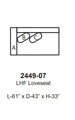 Chelsea Left Hand Front Loveseat