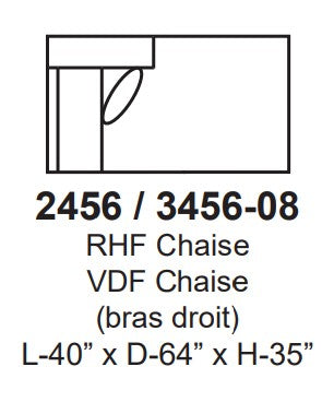 Technical drawing of a chair with dimensions and specifications on a white background