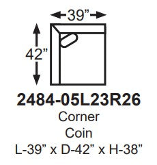 Mia Left Side Corner - 23x26" Seat Depth