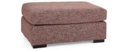 Brown textured ottoman on a white background