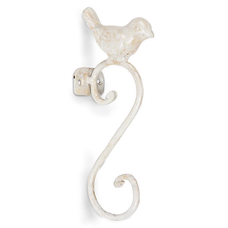 Decorative wall hook shaped like a bird on a white background