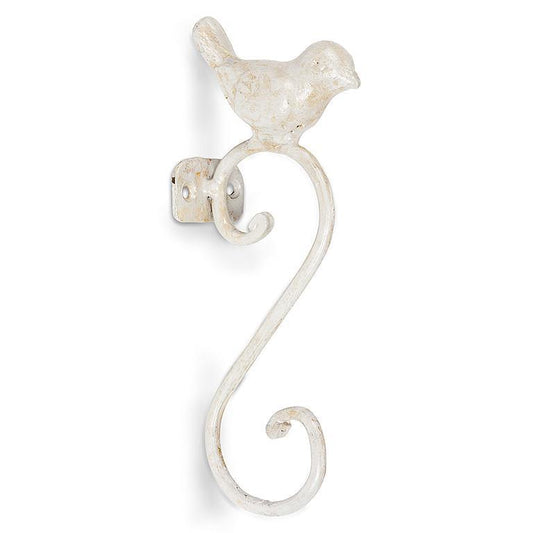 Decorative wall hook shaped like a bird on a white background