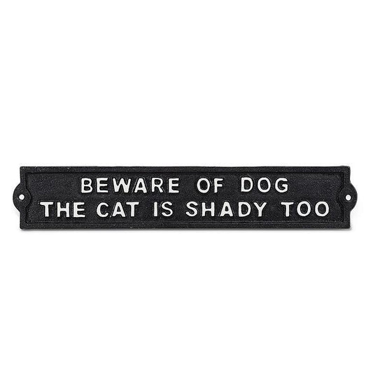 Iron Beware Of Dog Sign