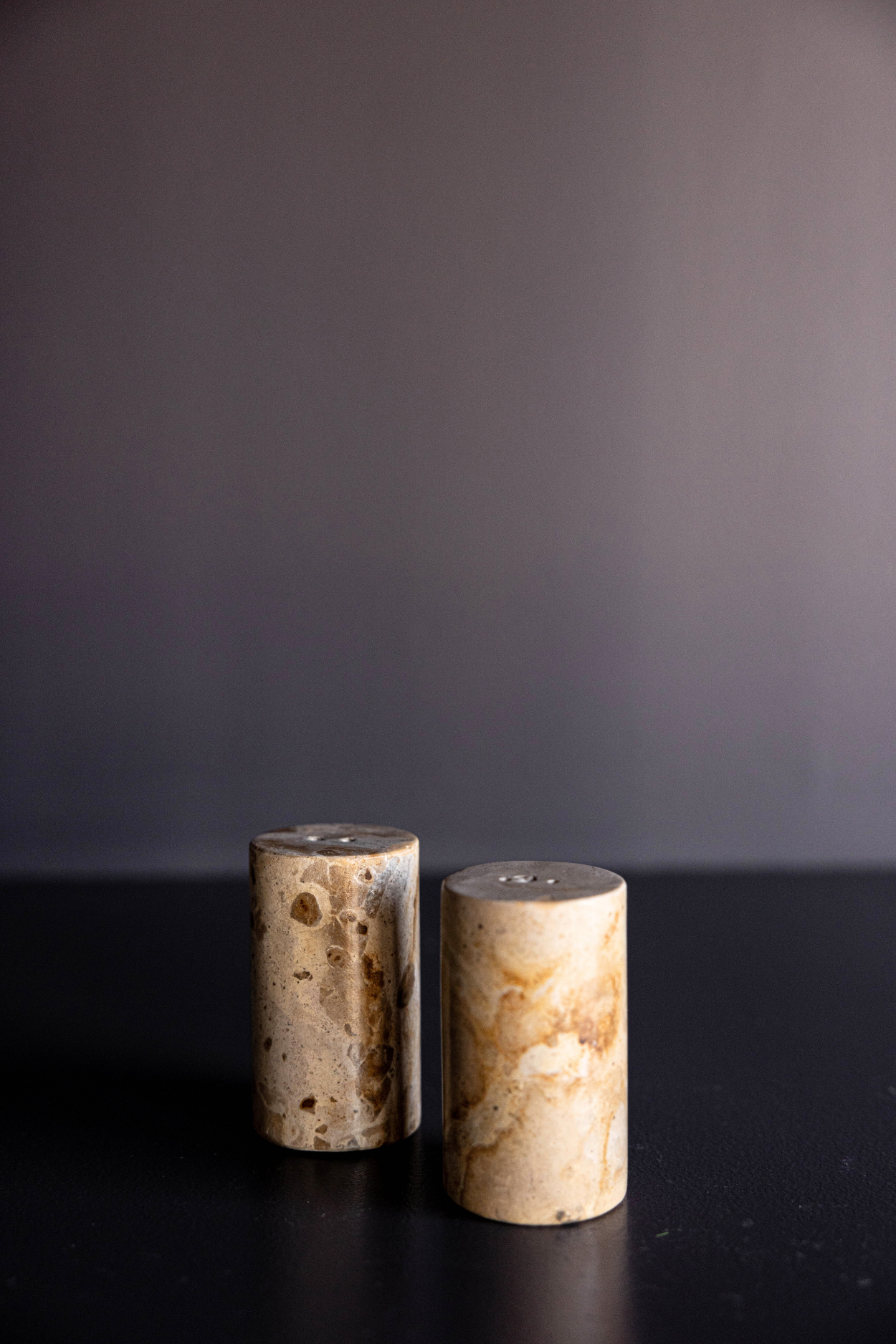 Chocolate Marble Salt & Pepper Shakers