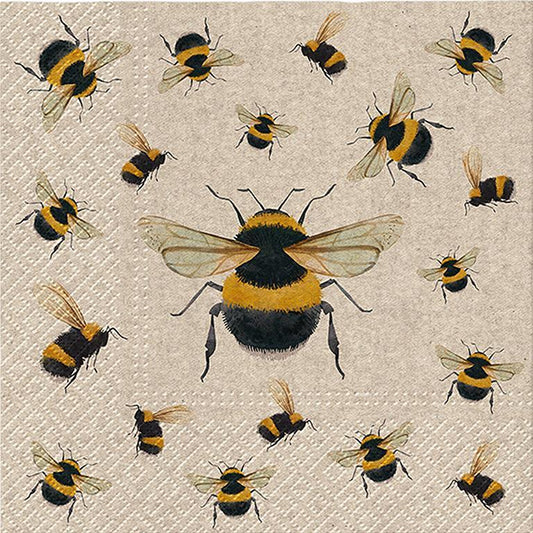 Dancing Bees Recycled Paper Napkins