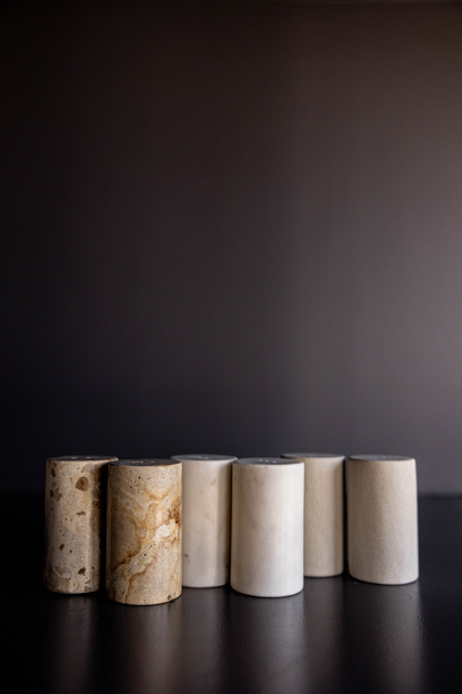 Chocolate Marble Salt & Pepper Shakers