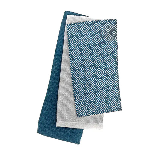 Geometric Blue Dishcloths