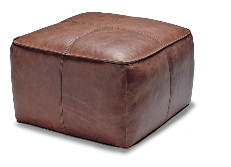 Brenna Leather Ottoman