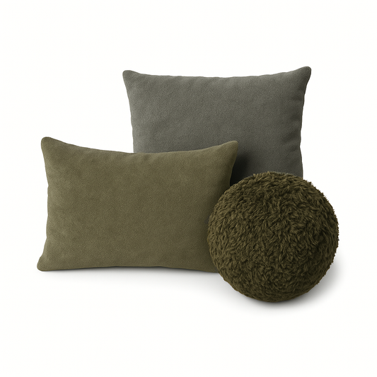 Crush Cushions (Set of 3) - Lichen