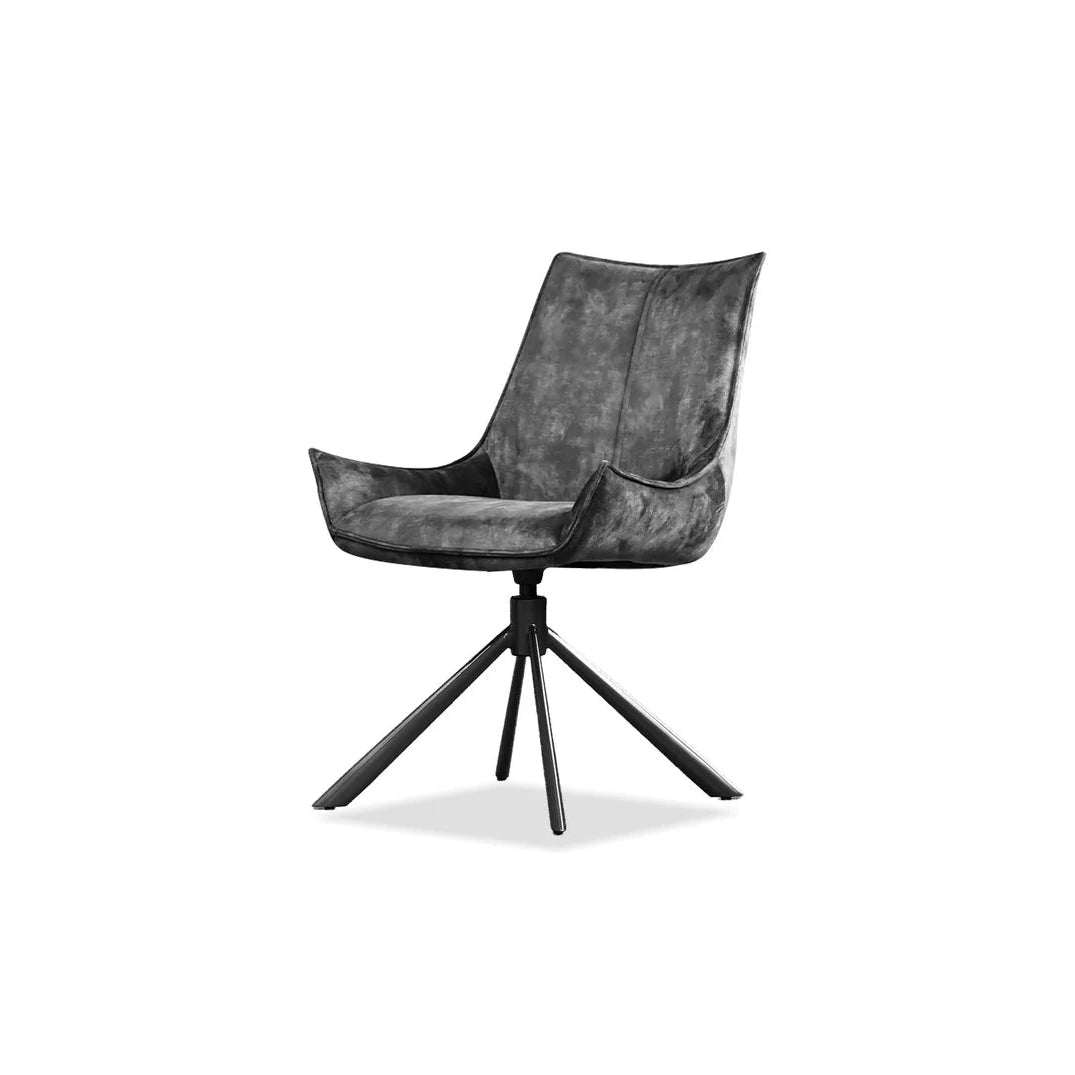 Gray swivel chair on a white background