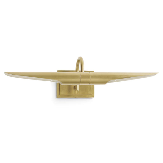 Gold wall sconce on a white background