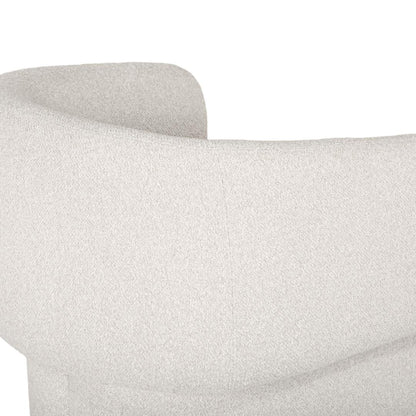 Close-up of a textured gray sofa armrest on a white background
