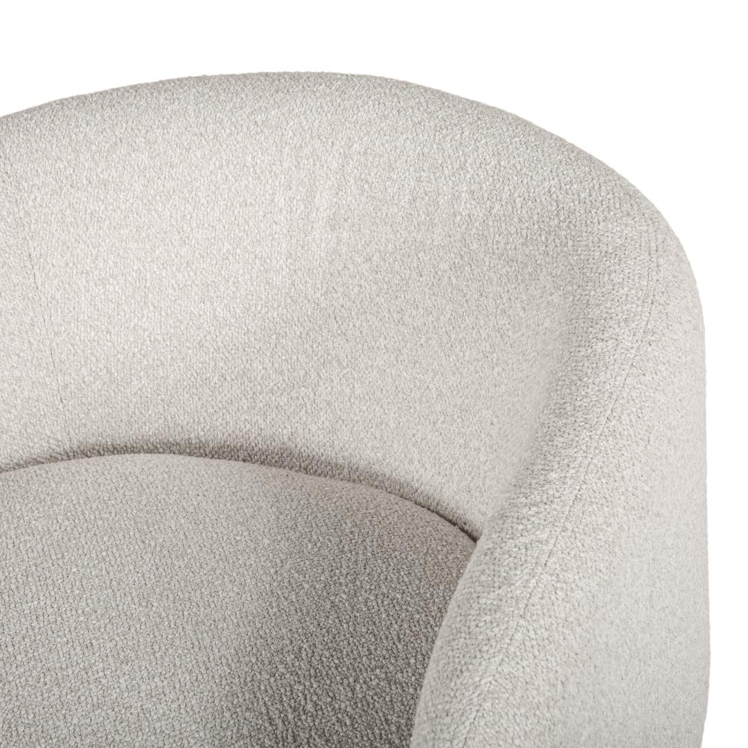 Close-up of a textured gray chair backrest on a white background