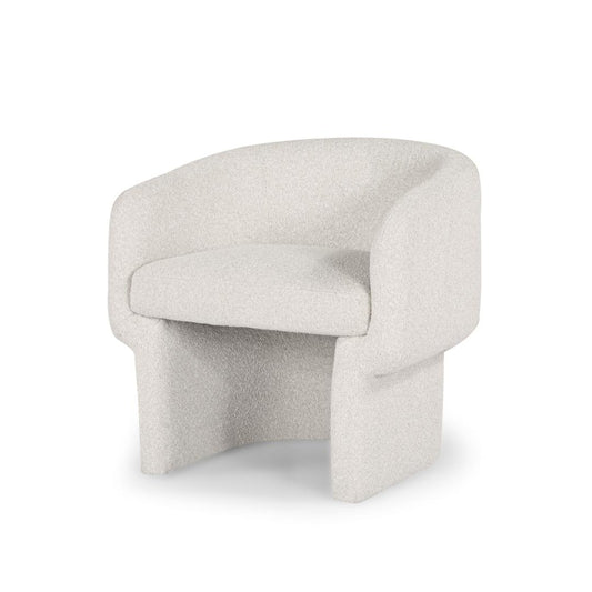 White upholstered chair on a white background