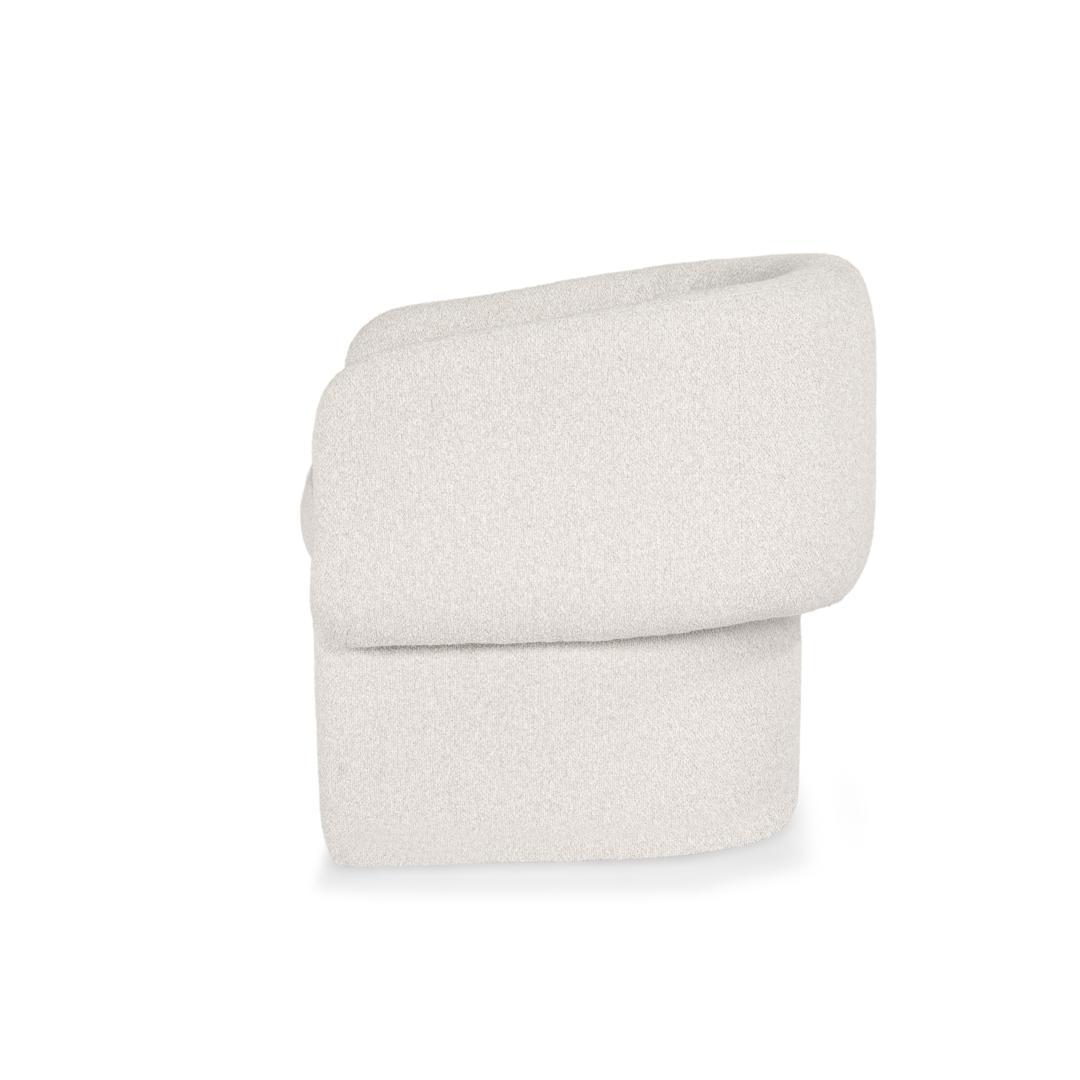 Folded light gray blanket on a white background
