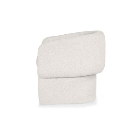 Folded light gray blanket on a white background