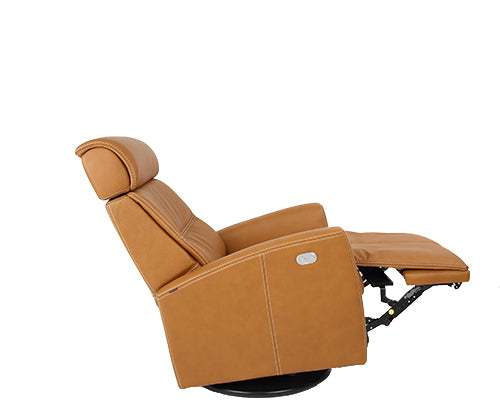 Brown recliner chair on a white background