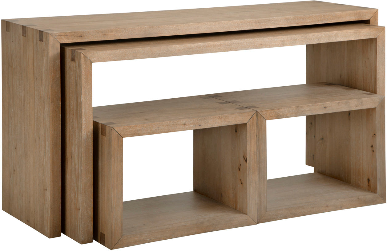 Jennifer Nesting Console Table with Two Stools