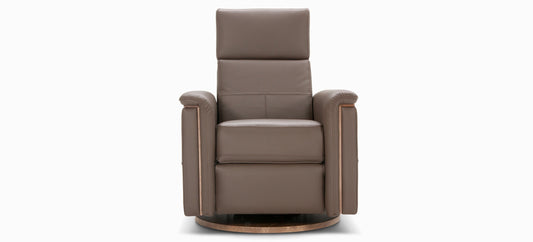 Jasmine Swivel Rocking Leather Recliner