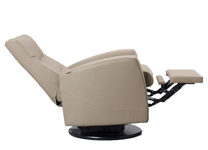 Beige recliner chair on a white background