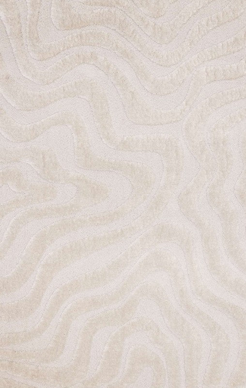 Close-up of a textured beige fabric with wavy pattern