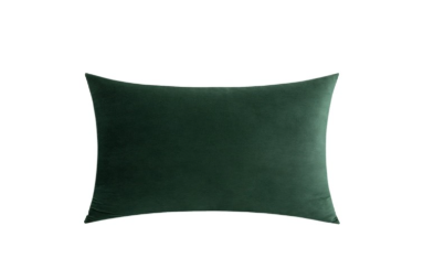 Dark Green Velvet Pillow - 12"x20"