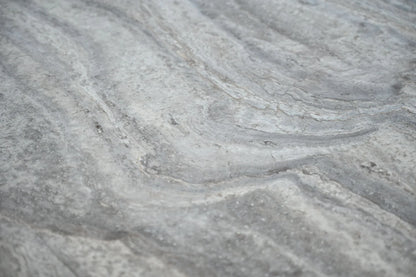 Close-up of gray marble with veining