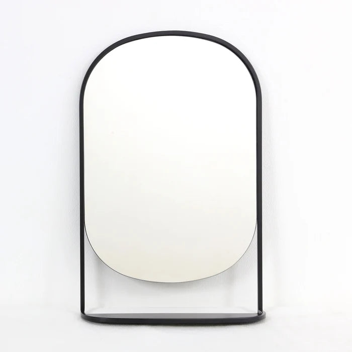 Black Shelf Mirror