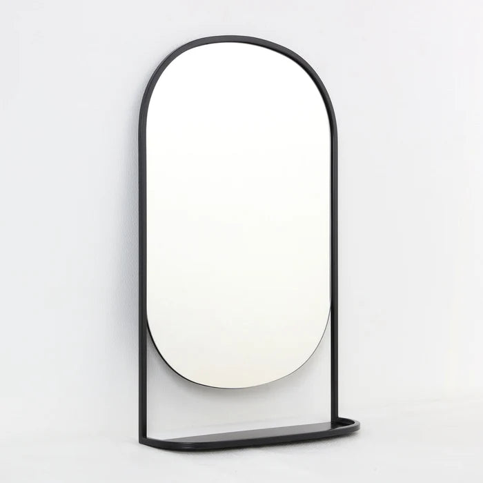 Black Shelf Mirror