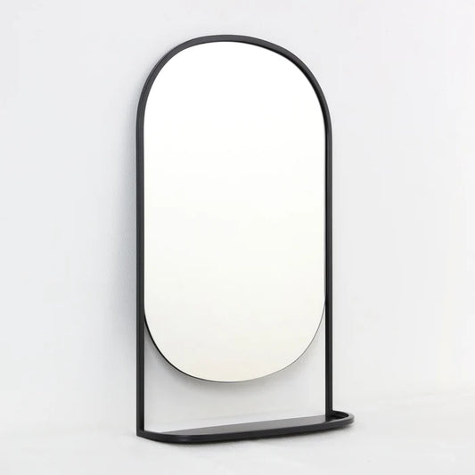 Black Shelf Mirror