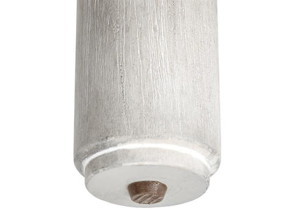 Textured cylindrical table leg on a white background