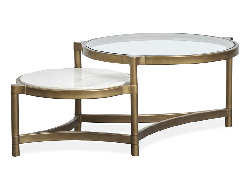 Astrid Marble and Glass Coffee Table