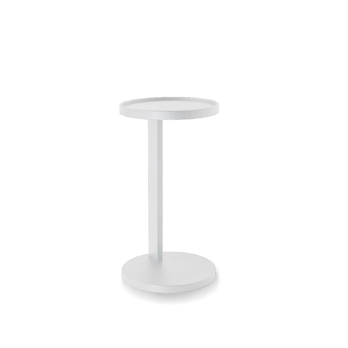 White side table on a white background