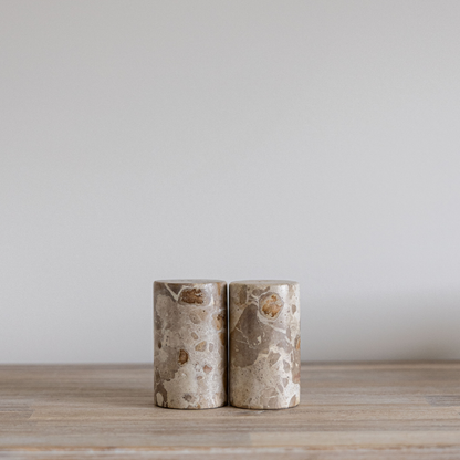 Chocolate Marble Salt & Pepper Shakers