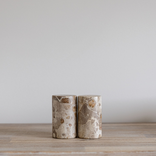 Chocolate Marble Salt & Pepper Shakers